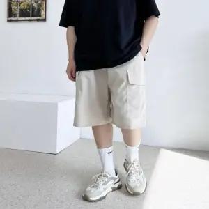 허리밴딩 트레이닝 카고팬츠 외출복 남성 여름 시원한반바지 반바지 포켓
