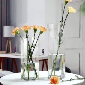 베하몰 사각 유리 화병 12x12x30cm (WFKAYQF)