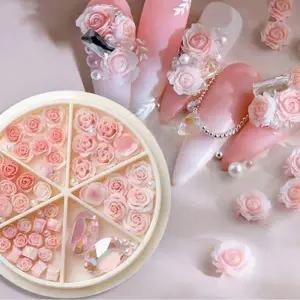 꽃진주스톤 로즈펄 장미스톤 세트 믹스 원진주스 (WFKANBS)