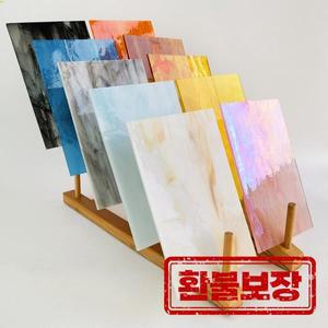다채로운 Mica 모자이크 타일 유리 모자이크 사각형 투명 스테인드 모자이크 조각 DIY 공예 재료 장식 제작