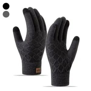 [하프클럽/]다이아무늬 손목장갑 따뜻한 기모 스마트터치장갑