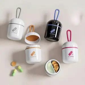 알약케이스 U228 알약 통 분리 수납 보관함 스토리지 미니 칸막이형 휴대용 영양제 시간별 알약 크기별