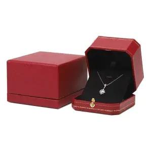 [하프클럽/]고급형 앤틱 주얼리 하드케이스 목걸이 레드