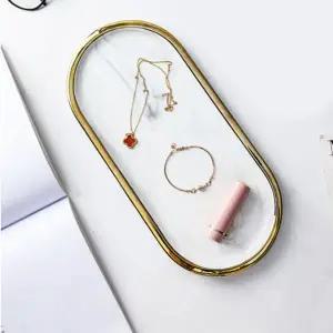 [하프클럽/]세라믹 골드 촬영 소품 장식 트레이 대형