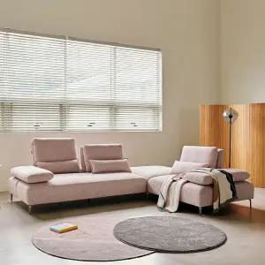 여울 4인용 테베레 패브릭 업다운 소파+스툴