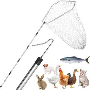 톡시모 치킨 캐처 29인치에서 74인치까지 조절 가능 닭다리 걸이 닭 오리 피쉬넷 거위 새와 같은 야외