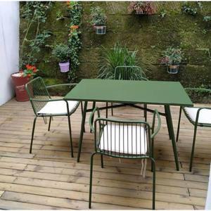 철제 사각테이블 심플 야외 테라스 카페