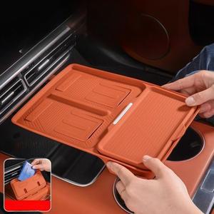 [호환품]LEADING IDEAL L6L7L8L9 메가 중앙 제어 무선 충전 패드 실리콘 보관함 정리함 자동차 장식 용품