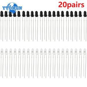 20쌍 적외선 LED 3mm 5mm 940nm 이미터 및 IR 수신기 다이오드 F3 F5 Arduino호환용