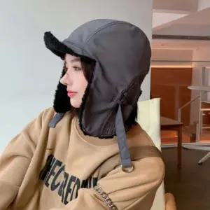 귀달이 와이드 여자 턱끈 겨울철 방한모자 뽀글이