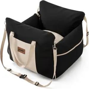 소형견을 위한 ZOMISIA 반려견 카시트 - 클립온 안전 목줄이 있는 차량용 방수 반려동물 부스터 시트 최대