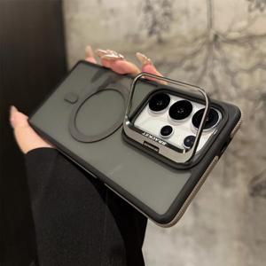 [호환품]Magsafe 자기 메탈 렌즈 보호 스탠드 케이스 갤럭시 호환 삼성 호환 S24 S25 S22 S23  플러스 FE