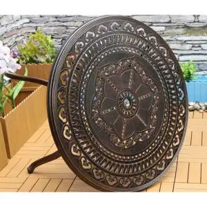 금속 테이블 정원 라운드 로터스 펜션 업소용 옥상