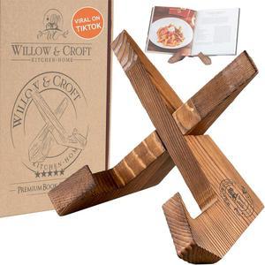 윌로우 & 크로프트 레시피 홀더. 쿡북 스탠드. 소박한 농가 접시 진열대, 사진 액자 진열대, 쿡북 홀더, 레시피 북 홀더. 주방 카운터용 요리책 스탠드.