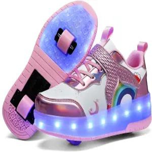 /용 지안디안 롤러 스케이트 슈즈 - 소년 및 소녀용 탈부착 휠 스니커즈 재미있고 안전하며 스타일리시한