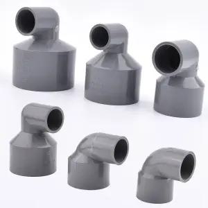 PVC레듀샤 PVC 파이프 엘보 커넥터 수족관 어항 조인트 정원 관개 수도관 어댑터 25~63mm
