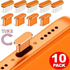 USB마개 포트 보호캡 아이폰 17 프로 오렌지 USB C 먼지 콘센트 충전 캡 방진 커버 보호대 프로맥스용