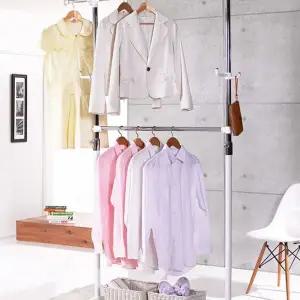 [하프클럽/]이동식 옷걸이 진열대 공간 절약형 너비 조절 가능한 높이 옷 걸