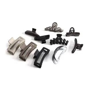 [하프클럽/]집게핀 헤어 올림머리 반묶음 심플 대형 10p