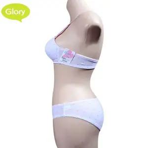 [하프클럽/]브라팬티세트 핑크하트 패턴 노와이어 주니어 2단계 브라팬티