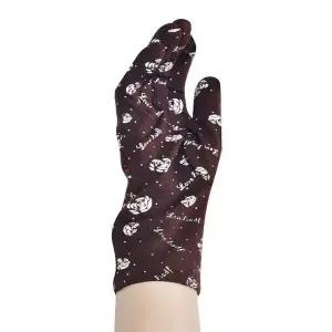 [하프클럽/]여성 장갑 면스판 장미무늬 스마트폰 터치 패턴