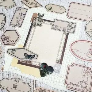 고품질 빈티지 라벨 스티커 꽃 (WFKBKOB)