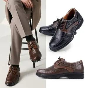 남성 클래식 소가죽 로퍼 스티치 캐주얼 비즈니스 단화