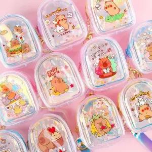 고품질 파우치 키링 홀로그램 12EA 카피바라 캐릭터팬시 (WFKBOT5)