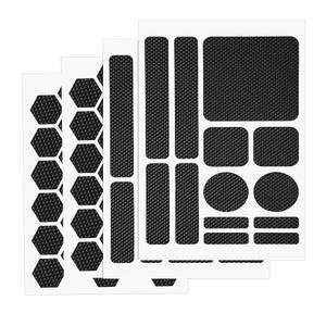 [미국배송] 4PCS 프리컷 그립 테이프 미끄럼 방지 휴대폰 스티커 유니버설 마우스 스트립은 부드러운 노트북 카메라 컵 게이밍 기어(블랙)를 위한 땀 흡수 접착 패치입니다