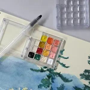 투명 물감 휴대용 팔레트 미니 15색 (WFKBLKZ)