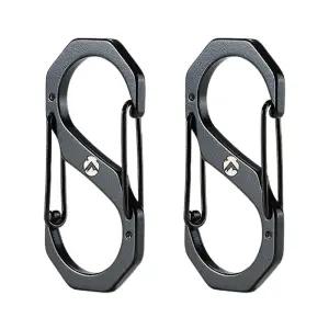 다기능 양방향 S형 스텐 카라비너 7호 2개입 1세트 캠핑비너 캠핑카라비너