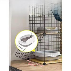 대형 빌라 스타일 용품 화장실 실내 고양이 이중층 쉼터 공간 자유로운 케이지