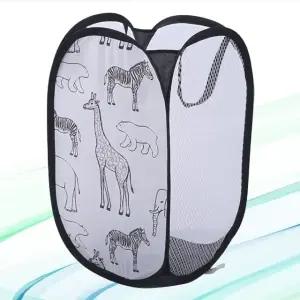 휴대용 접이식 세탁바구니 가벼운 메쉬 빨래통 수납 (WFKBLRE)