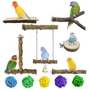 캐서린 내추럴 버드 퍼치 우드 버드 플랫 퍼치 패럿 스윙 잉꼬 플랫폼 씹는 발 갈기 스틱 케이지 액세서리 운동 앵무새 사랑하는 새들이 핀치를 장식합니다
