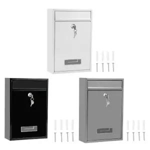 우체통 우편함 벽걸이형 2 키 다리미 우편물 삽입 야외 가정 사무실 외부 대문 문짝