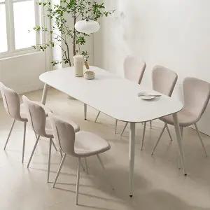 지베스 모리나 포세린 세라믹 6인용 식탁세트(앤디의자6)