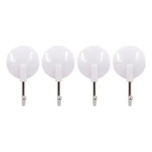 행거 벽면고리 4개입 화이트 화이트부착고리 4개입원형행거 (WFKBZ1C)