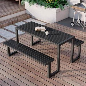 야외 일체형 테이블의자 펜션 공원벤치 철제 6인 공원 육각형 농장 부식방지 선택