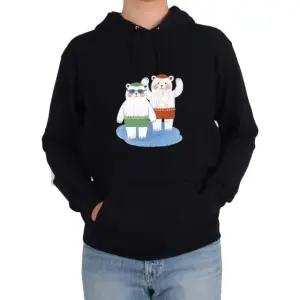 기모후드티 북극곰 휴가 물안경 수영장그림 전색상 사이즈 (WFKBAS4)