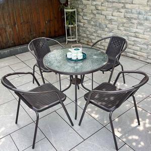 야외 테이블 세트 야외철제테이블 파라솔 구성 다이닝 마당 북유럽 의자1 철제 알루미늄