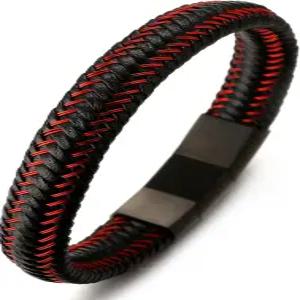 할루카카 재즈 남성용 순정 블랙/브라운/블루 가죽 팔찌 스포츠 레드/건 블랙/세일 블루/문라이트 실버