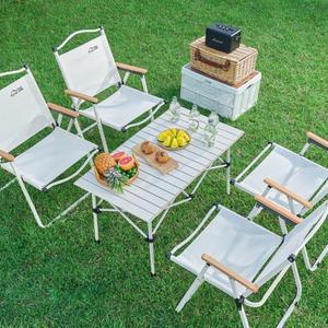 알루미늄 합금 나뭇결 캠핑 가방 박스 쌍절봉 초경량 장비 아름다운 정원 악세서리 세트