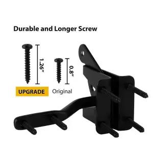 ABKW-3X 목재 울타리 용 자동 잠금 게이트 래치 헤비 듀티 스틸 스프링 케이블 풀 스트링 게이트 하드웨어