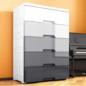 5단 서랍장 엔틱 500 두툼 플라스틱 와이드 정리함