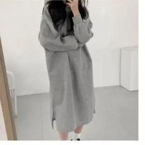 기모 오버핏 후드 롱 캐주얼 여성 겨울 데일리 원피스