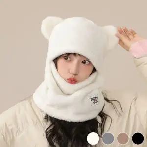 360도 보들털 귀여운 귀 디자인 앞로고 패치 겨울 패션 워머