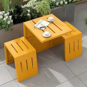 일체형 테이블 의자 구내식당 야외용 포장마차 마당