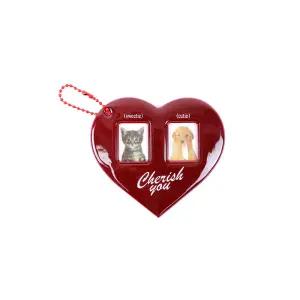 레드하트 증명사진 키링