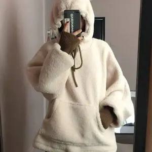 여자후드티 후드 루즈핏 데일리후드티 보아털 겨울 뽀글이 뽀글이후드티