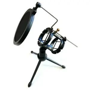 [하프클럽/]세발 책상용마이크거치대 팝필터형 탁상마이크스탠드